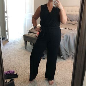 Black pant suit romper